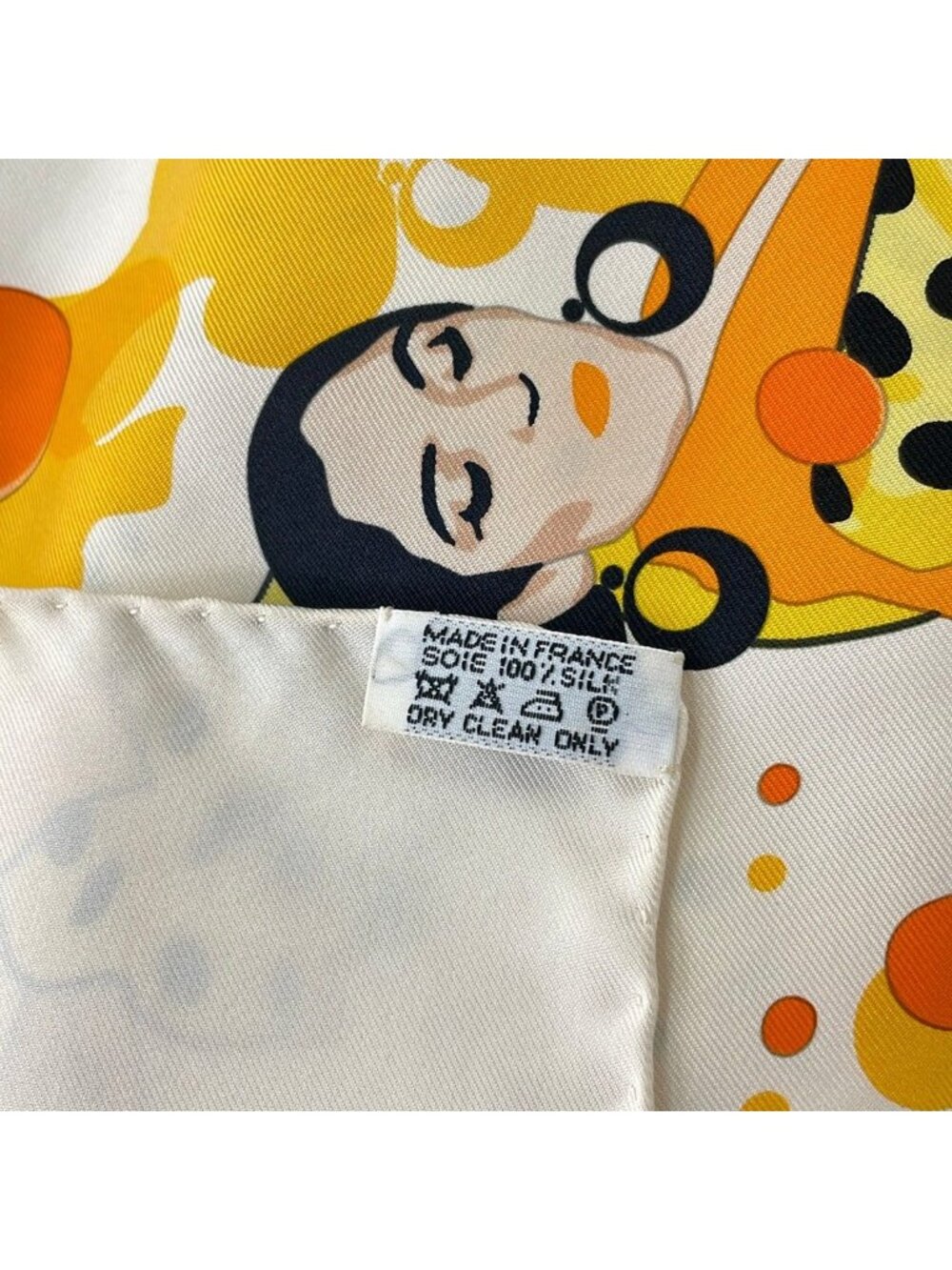Hermes Scarf Carre 90 Ivory Orange Multi Hola Flamenca - Picture 3 of 6
